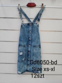 Ogrodniczka jeansowa damska (XS-XL/12szt)