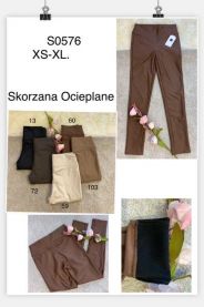 Spodnie z eko-skóry damskie (XS-XL/10szt)